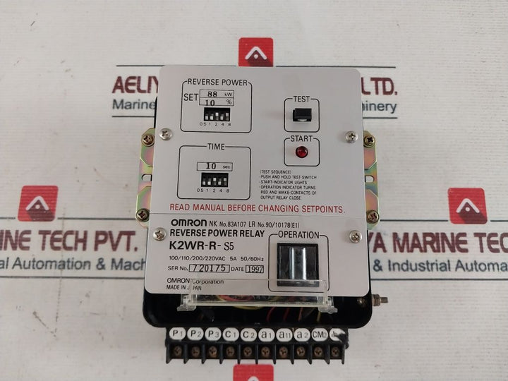 Omron K2Wr-r-s5 Reverse Power Relay 5A