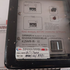 Omron K2Wr-r-s5 Reverse Power Relay 90/10178(E1)
