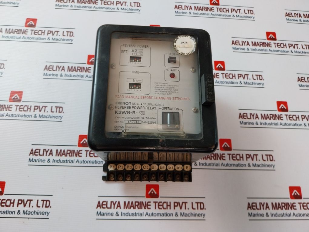 Omron K2Wr-r-s5U Reverse Power Relay 5A 100/110/200/220Vac 50/60Hz