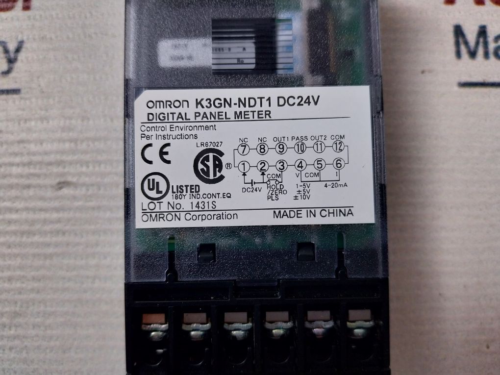 Omron K3Gn-ndt1 Digital Panel Meter Dc24V