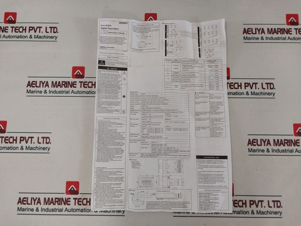 Omron K3Gn-pdt2 Digital Panel Meter K3Gn Dc24V