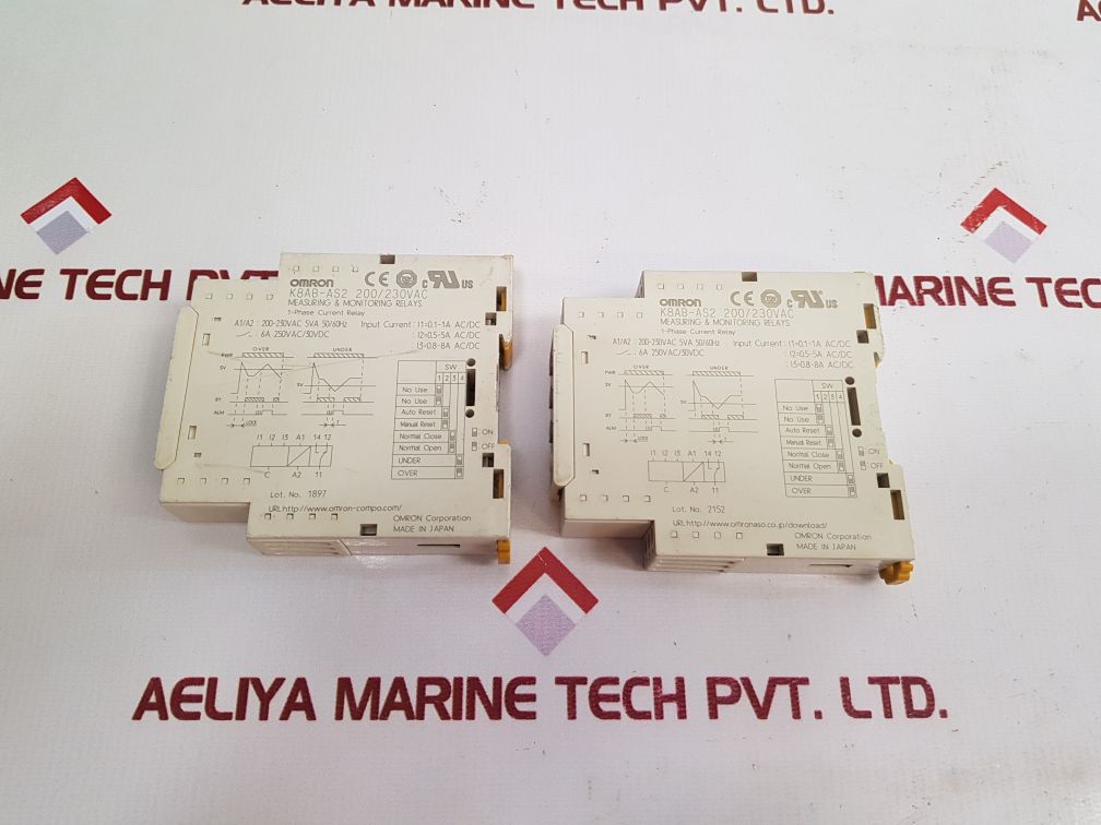Omron K8Ab-as2 1-phase Current Relay K8Ab As