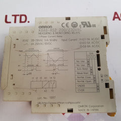 Omron K8Ab-as2 1-phase Current Relay K8Ab As