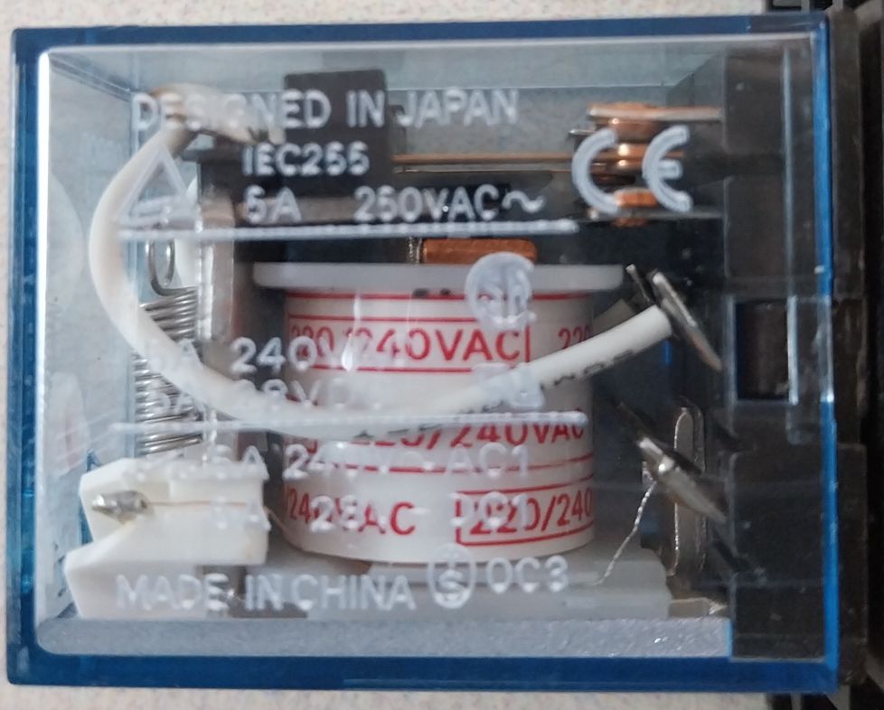 Omron My2Nj Coil Power Relay With 0518C Socket 220/240Vac