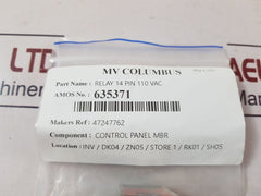 Omron my4 relay 110/120vac (s)
