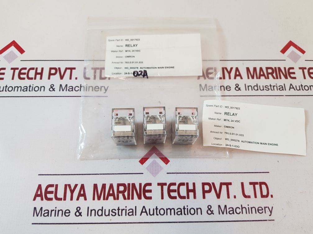 Set Of 11X Omron My4 Relay 24Vdc
