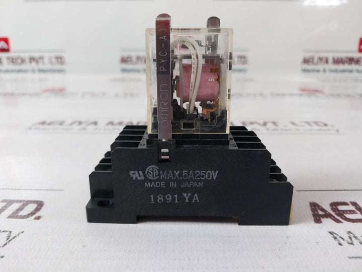 Omron My4 24 Vac Relay With Pyc-a Base 5A 250V