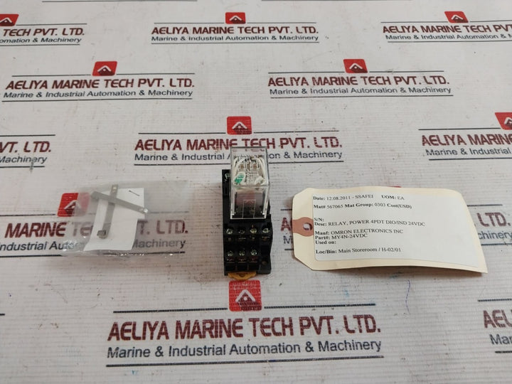 Omron My4N Power Relay 4Pdt Dio/Ind My4N-24Vdc