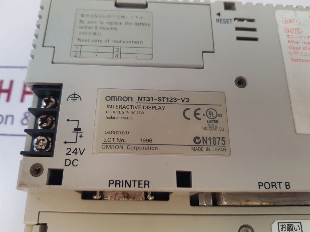 Omron Nt31-st123-v3 Interactive Display 24V Dc 15W