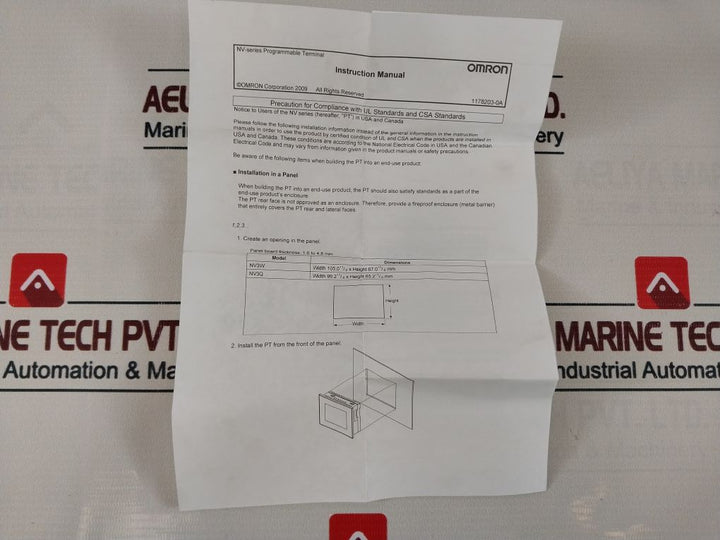 Omron Nv3Q-sw41 Interactive Display 