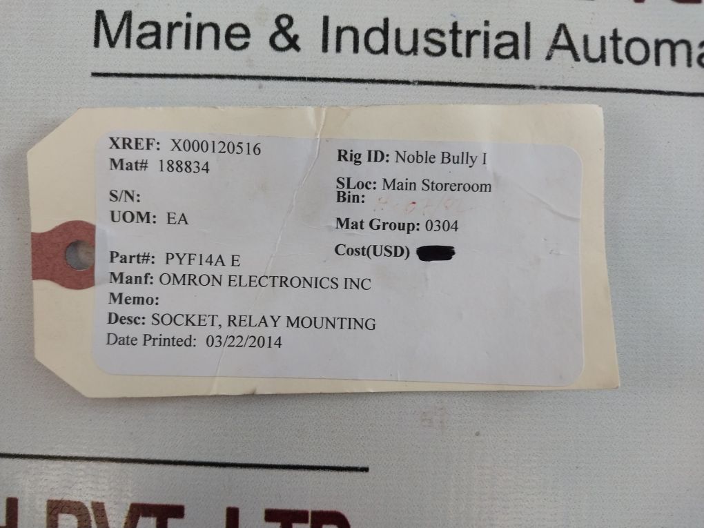 Lot Of 7X Omron Pyf14A-e Relay Mounting Socket