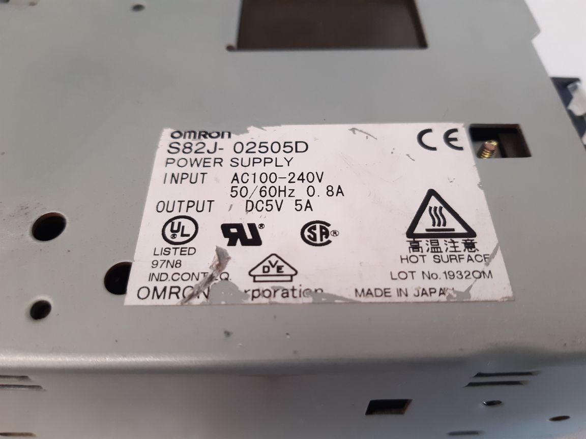 Omron S82J-02505D Power Supply Dc5V 5A