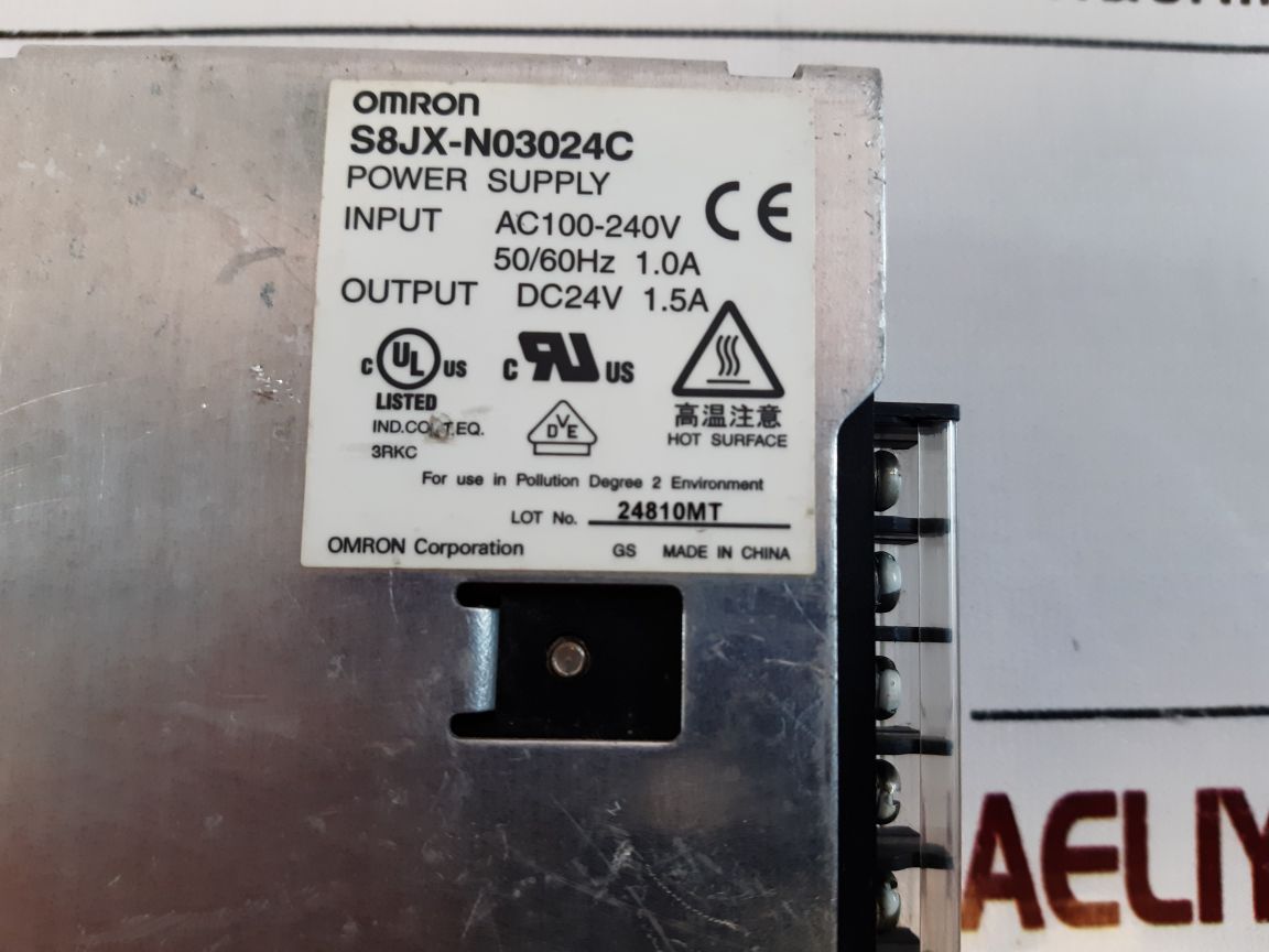Omron S8Jx-n03024C Power Supply
