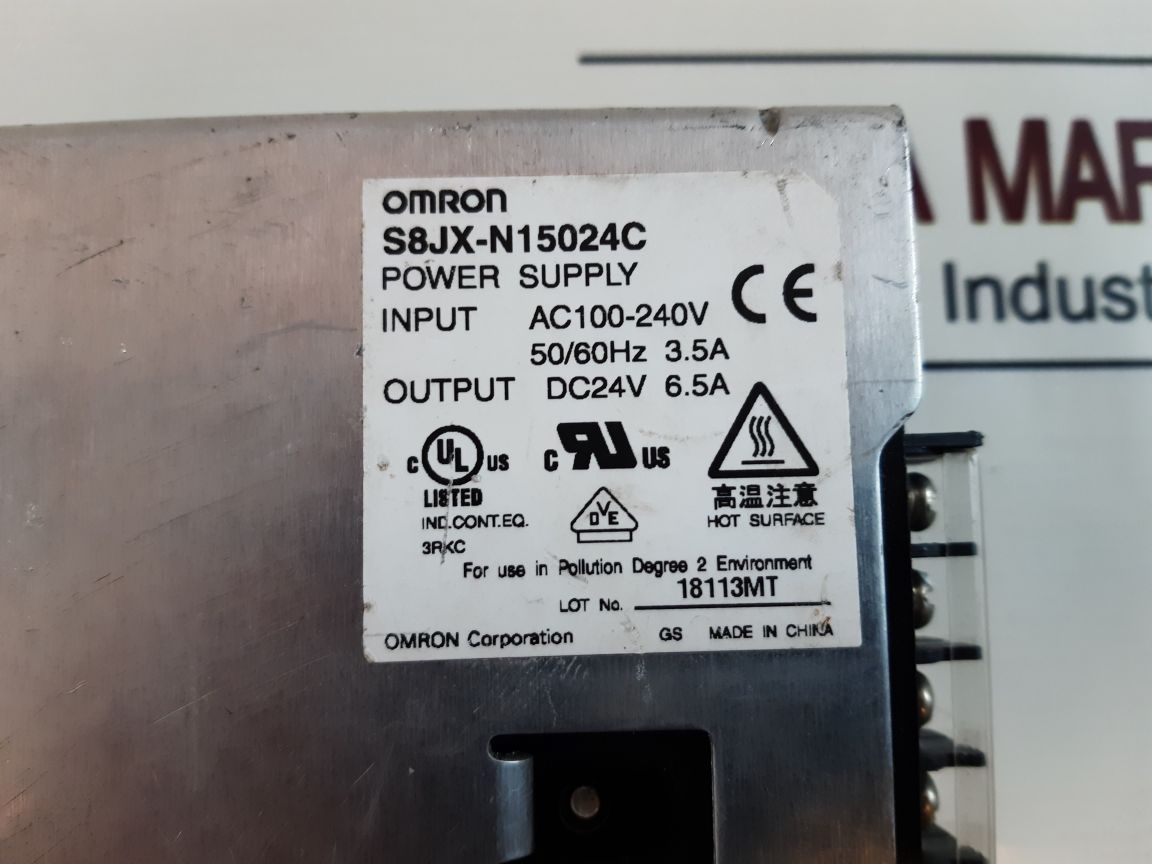 Omron s8jx-n15024c power supply