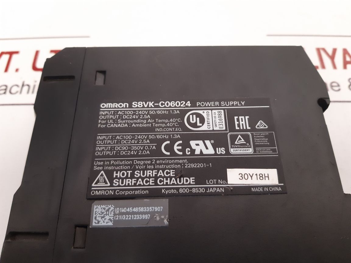 Omron S8Vk-c06024 Power Supply Dc24V