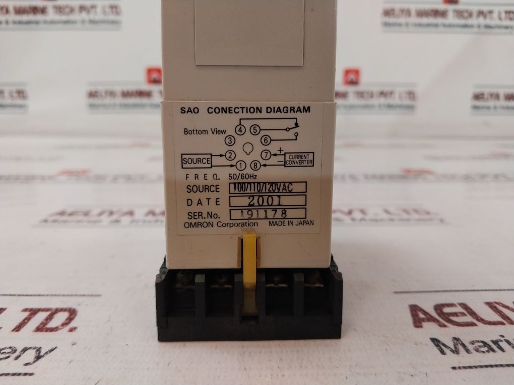 Omron Sao-q1N Current Sensor With Base 1-10 Sec 100/110/120Vac