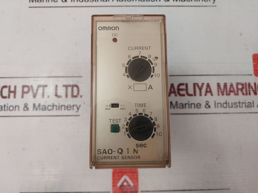 Omron Sao-q1N Current Sensor With Base 1-10 Sec 100/110/120Vac