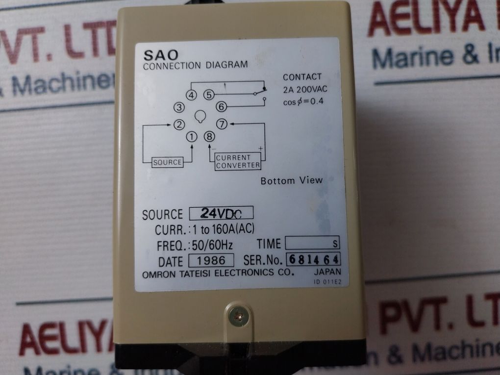 Omron Sao-s Current Sensor 24V Dc