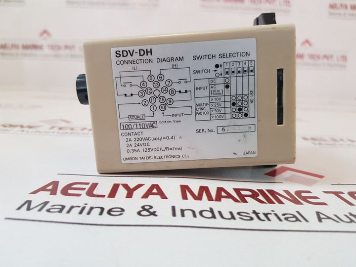 Omron Sdv-dh6 Voltage Sensor 100/110Vac