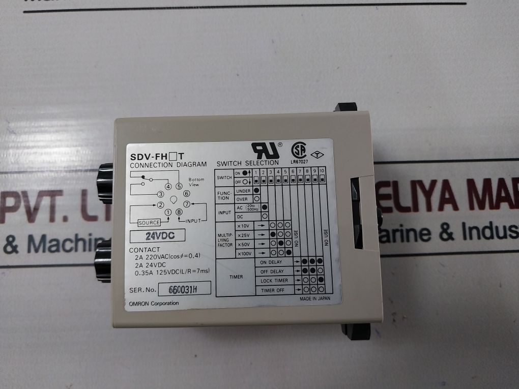 Omron Sdv-fh2T Voltage Sensor 10-30 Min 24Vdc
