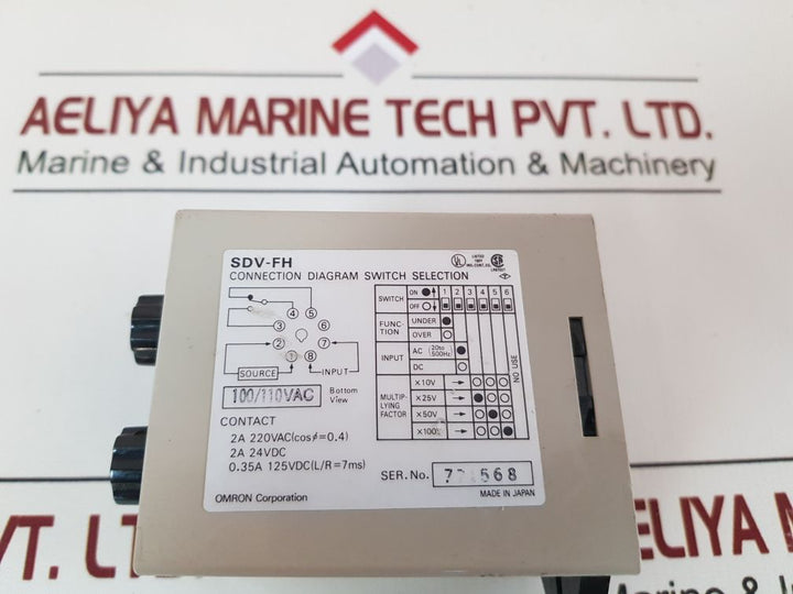 Omron Sdv-fh6 Voltage Sensor