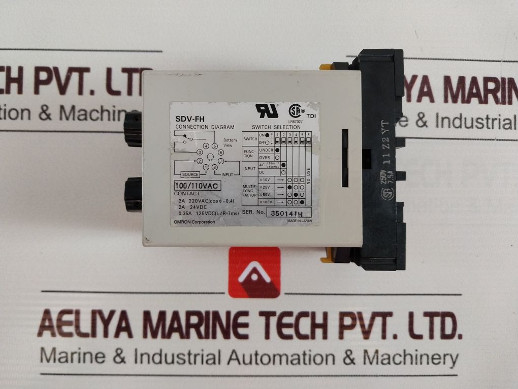 Omron Sdv-fh6 Voltage Sensor With Base 100/110Vac