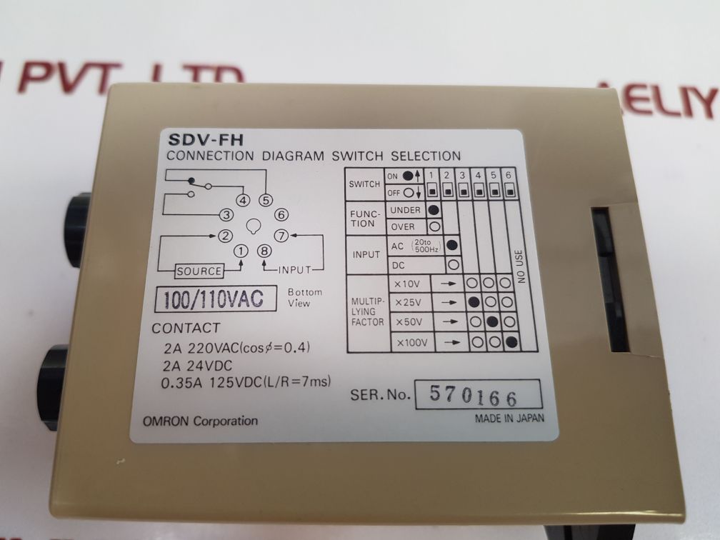 Omron Sdv-fh6 Voltage Sensor New