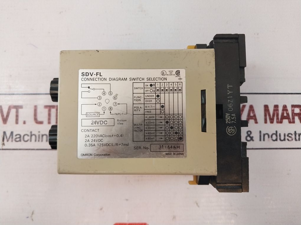 Omron Sdv-fl2 Voltage Sensor 24 Vdc