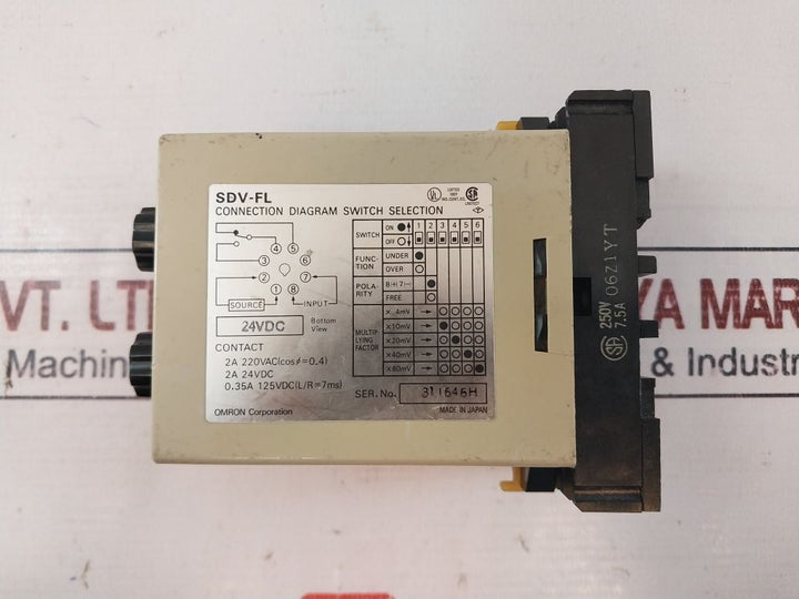 Omron Sdv-fl2 Voltage Sensor 24 Vdc