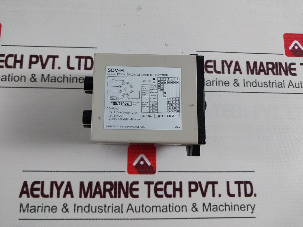 Omron Sdv-fl6 Voltage Sensor 100/110 Vac 2A 24Vdc