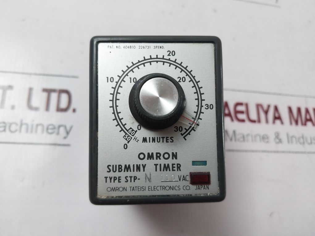 Omron Stp-n Subminy Timer 0-30 Minutes 110Vac