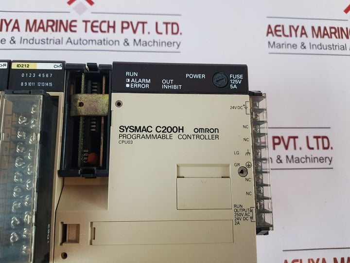 Omron Sysmac C200H-cpu03,Id215,Od215,Oa222,Id212 Module Rack
