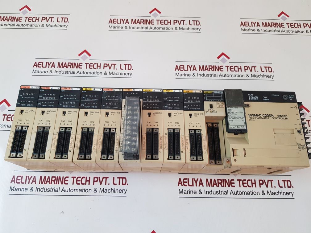 Omron Sysmac C200H Cpu03,Id215,Od215,Ia122,Od219 Programmable Controller Rack