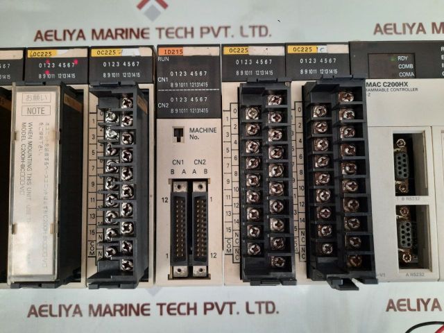 Omron C200Hx Cpu44-z,Pd024,Lk201,Id215,Od215,Oc225 Programmable Controller Rack