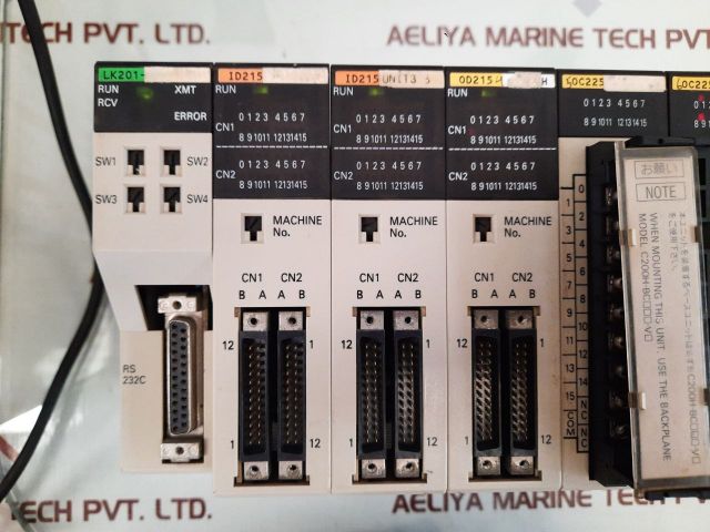 Omron C200Hx Cpu44-z,Pd024,Lk201,Id215,Od215,Oc225 Programmable Controller Rack