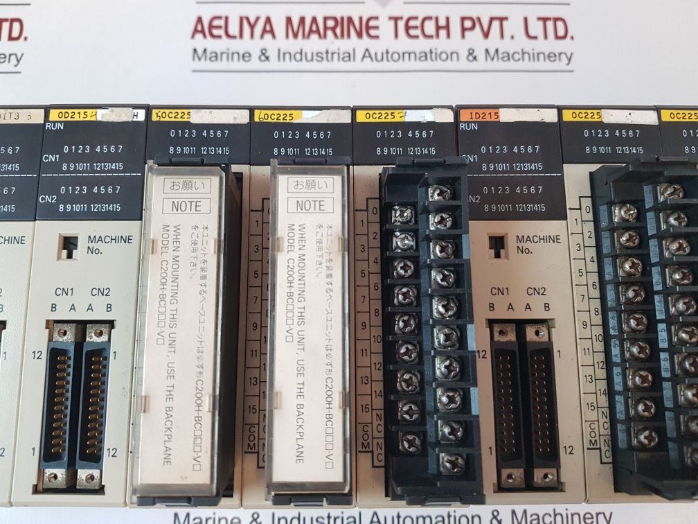 Omron C200Hx Cpu44-z,Pd024,Lk201,Id215,Od215,Oc225 Programmable Controller Rack