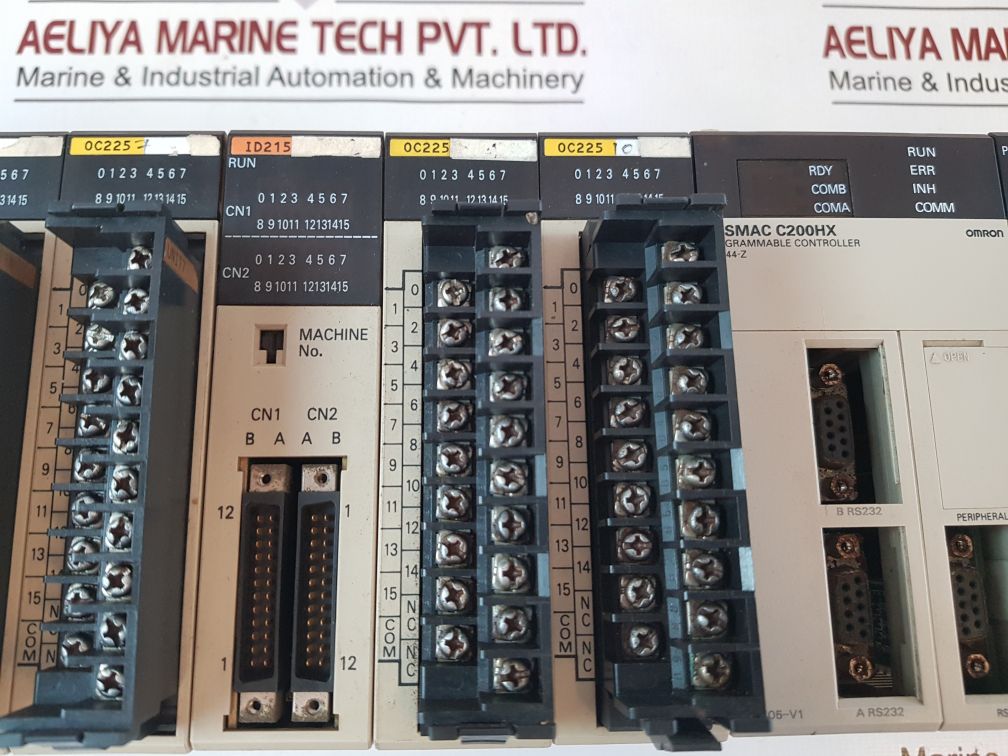 Omron C200Hx Cpu44-z,Pd024,Lk201,Id215,Od215,Oc225 Programmable Controller Rack