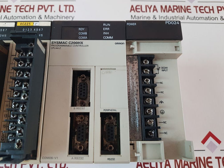 Omron C200Hx Cpu44-z,Pd024,Lk201,Id215,Od215,Oc225 Programmable Controller Rack