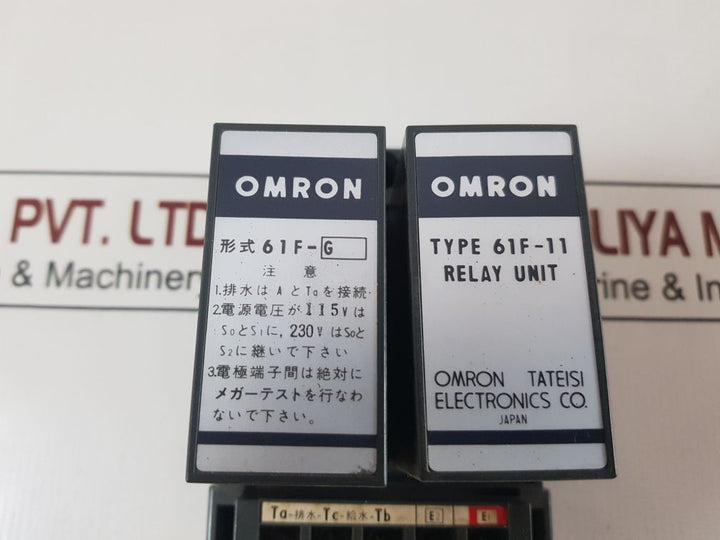 Omron 61F-11 Floatless Level Switch With 61F-g Relay Unit
