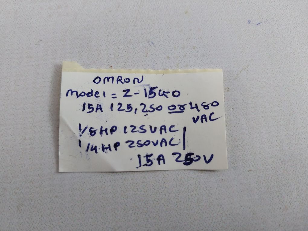 Omron Z-15Gq Limit/Snap Switch Z4G1P05A 675008