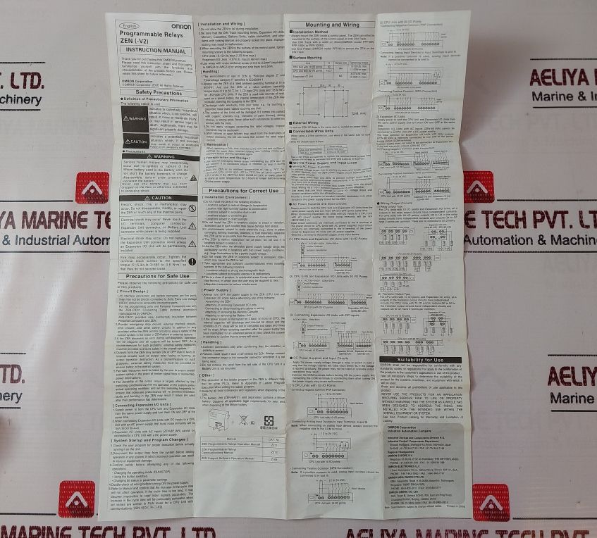 Omron Zen-8E1Dt Programmable Relay Expansion Input/Output Module