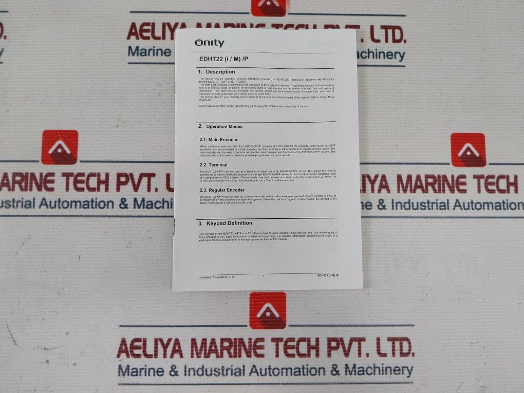 Onity Ht22P Encoder 15V-ac/Dc 18W