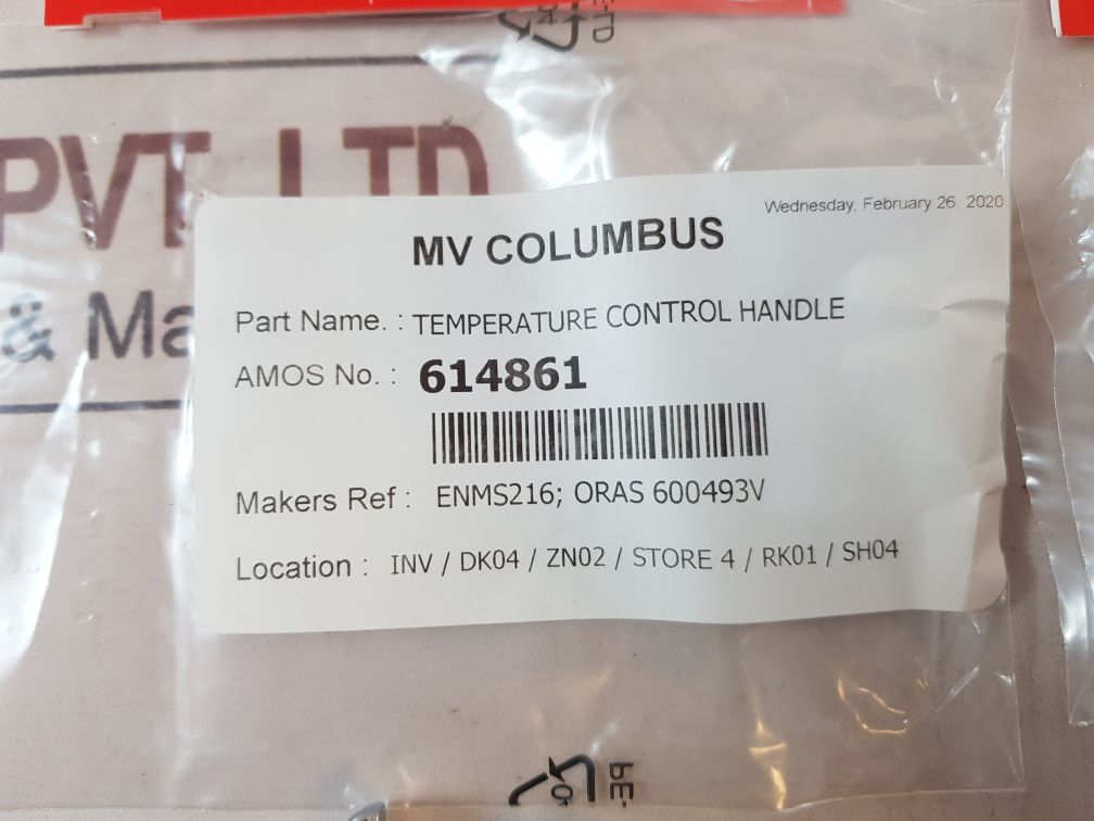 Oras 600493V Temperature Control Handle