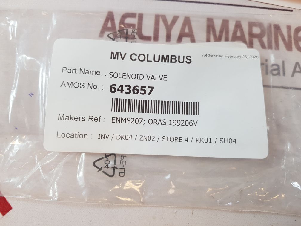 Oras 199206V Solenoid Valve
