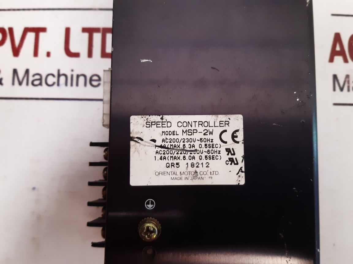 Oriental Motor Msp-2W Speed Controller Ac 200/230V 50Hz 1.4A