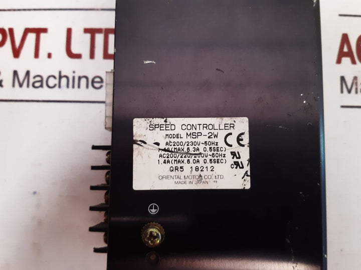 Oriental Motor Msp-2W Speed Controller Ac 200/230V 50Hz 1.4A