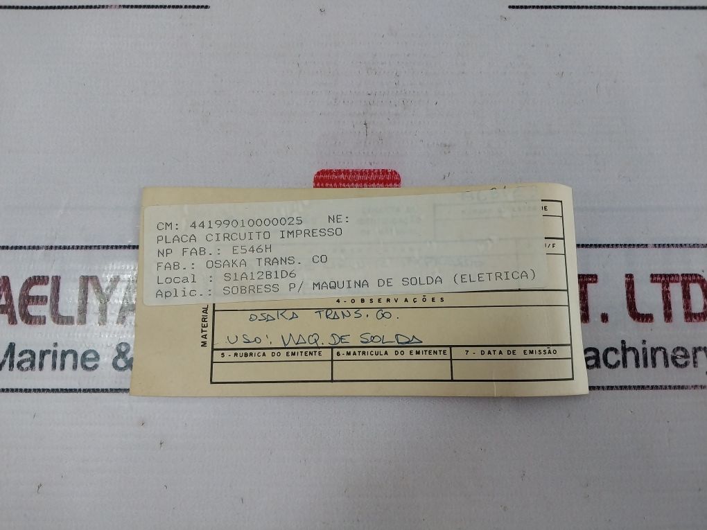 Osaka Transformer E546H Welding Products Division Pcb Assembly