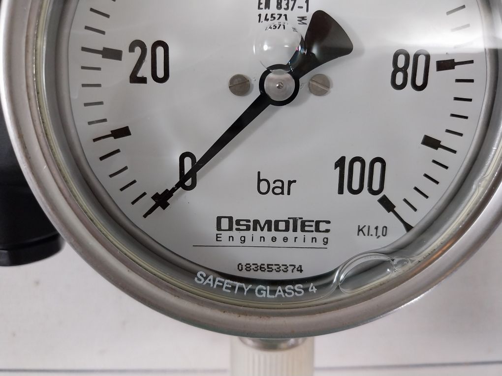 Osmotec En 837-1 Pressure Gauge 0-100 Bar