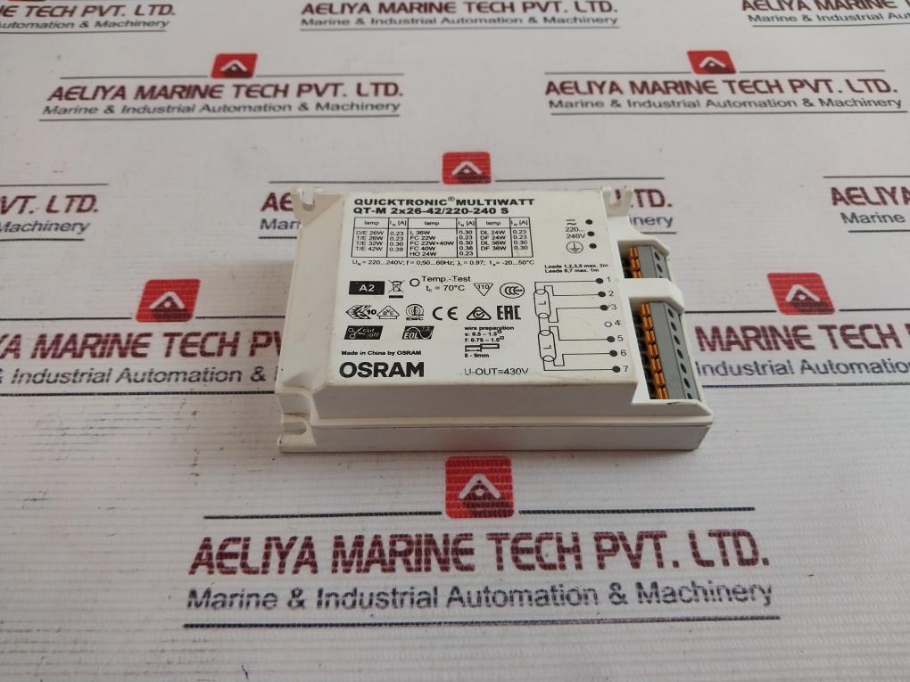 Osram Qt-m 2X26-42/220-240S Electronic Lighting Control 220…240V 50..60Hz