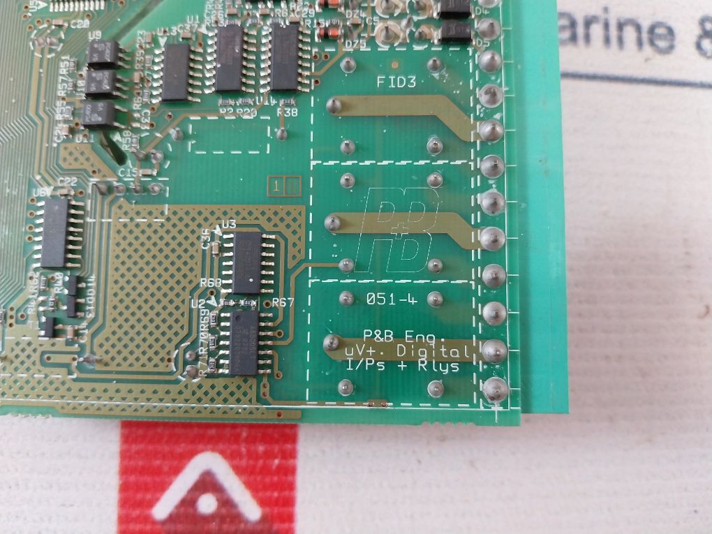 P&B Eng. 051-4 Uv+. Digital I/Ps + Rlys/Riys Pcb